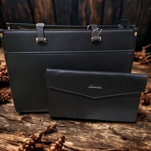 *SALE* Brand New With Tags Black Lovevook Laptop Tote Bag Set